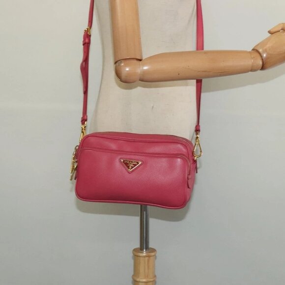 PRADA Shoulder Bag Safiano leather Pink Gold BT1010 Auth 137816 - Picture 3 of 16